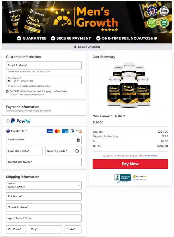 Men's Growth Men's Growth Order Page